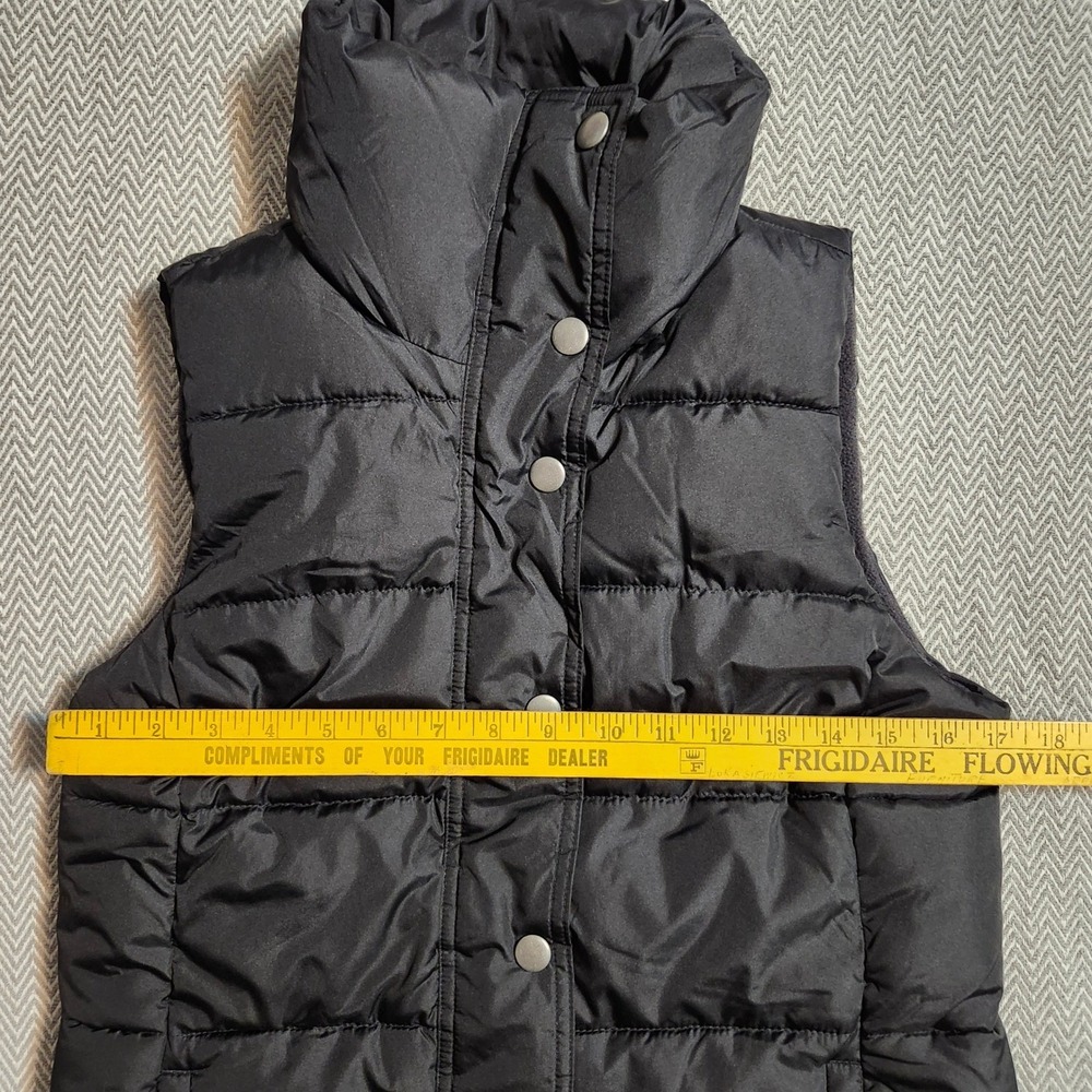 Old Navy Womens Puffer Vest Black Quilted Fleece Lined Full Zip Snap S 978594-02 - Picture 7 of 9